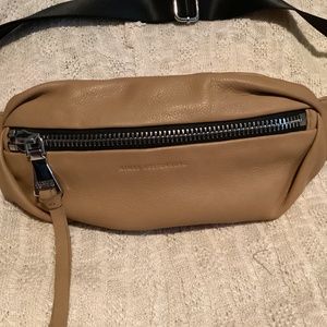 Aimee Kestenberg Tan and Black Leather Fanny Pack